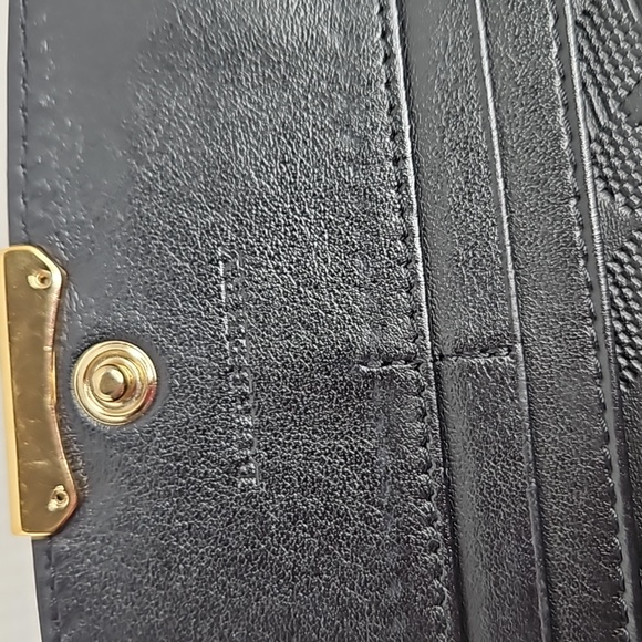 BURBERRY BLACK LEATHER CONTINENTAL WALLET - Picture 5 of 8